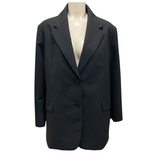 PRADA CHARCOAL GREY 2022 CLASSIC TWO BUTTON WOOL BLAZER - Picture 1 of 7